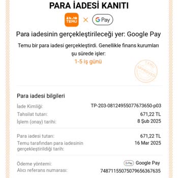 Temu İadesi Google Pay'de Yok: Çözüm Arayışı