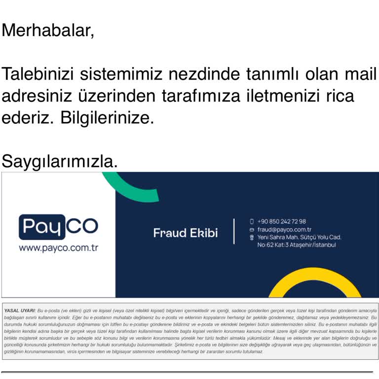 Payco Hesap Kapatma Ve İletişim Sorunu