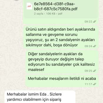 Mutfak Masası Takımında Kalite Ve Hizmet Sorunu