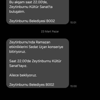 Zeytinburnu Belediyesi'nden İstenmeyen Mesajlar