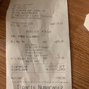 Eksik Ürünlerle Hayal Kırıklığı: McDonald's Deneyimi