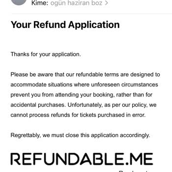 Yanlış Bilet Satın Alımında İade Sorunu