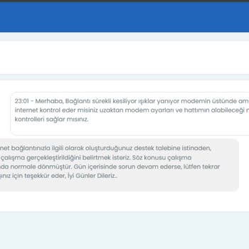 Sürekli Kesilen İnternet Bağlantısı Ve Destek Sorunları
