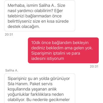 Gelmeyen Yemek İçin Para İadesi İstiyorum!