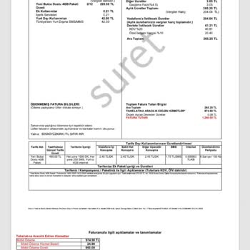 Vodafone Tahsilatında Anlaşılmaz Ek Ücret Sorunu