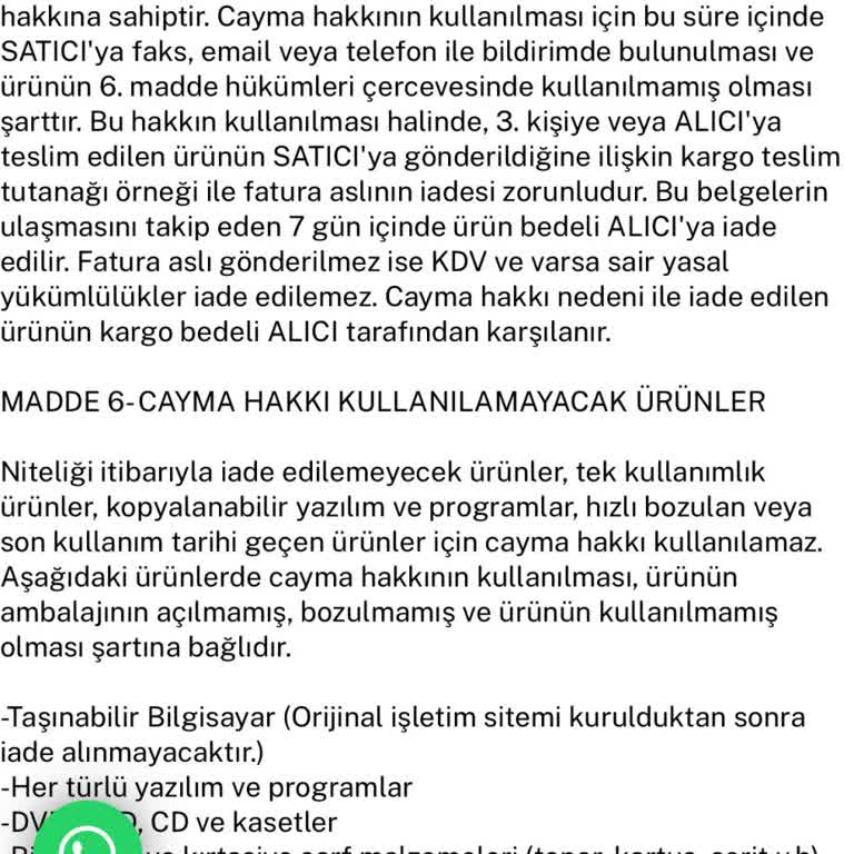 İade Talebine Yanıt Vermeyen Online Alışveriş Sitesi