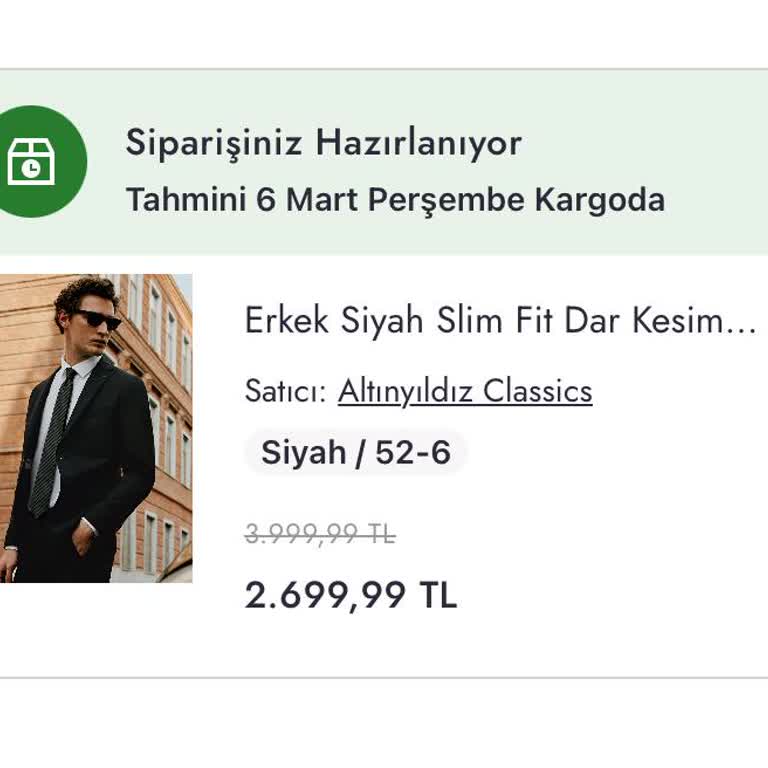 Boyner'den Altınyıldız Takım Elbise Teslimatında Büyük Gecikme Ve Müşteri Hizmetleri Sorunu