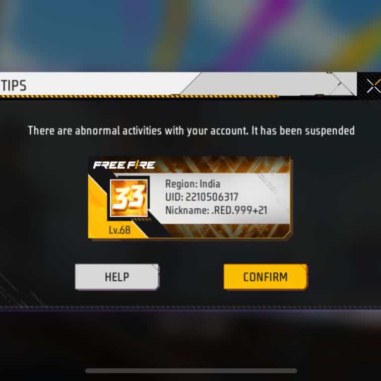 Unban Request for Free Fire Max
