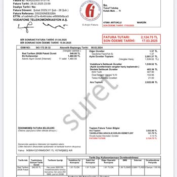 Vodafone Fatura Aşım Sorunu Ve Yetersiz Müşteri Hizmeti