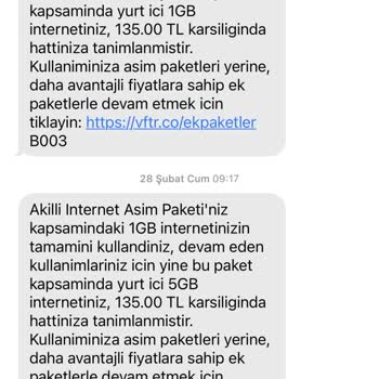 Vodafone Fatura Aşım Sorunu Ve Yetersiz Müşteri Hizmeti