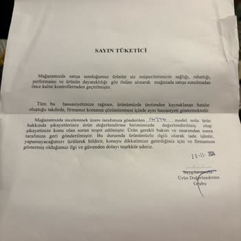 Defolu Ürün Ve Yetersiz Müşteri Hizmetiyle Hayal Kırıklığı