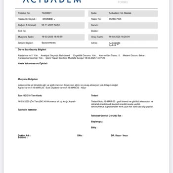 Acıbadem Hastanesi'nde Yanlış Teşhis Ve Tedavi