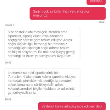 Yanlış Konum Ve İade Sorunu: İftar Yemeğim Gelmedi