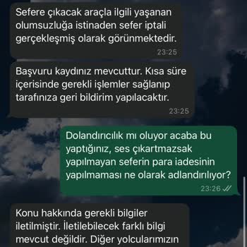İptal Edilen Seferin Para İadesi Sorunu