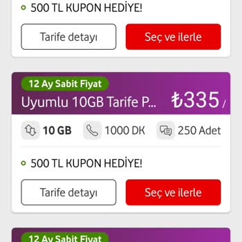 Vodafone'un Fahiş Fiyatlı Tarifelerinden Bıktım