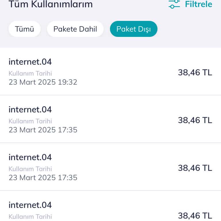 Otomatik Tarife Aşım Paketleriyle Haksız Fiyatlandırma