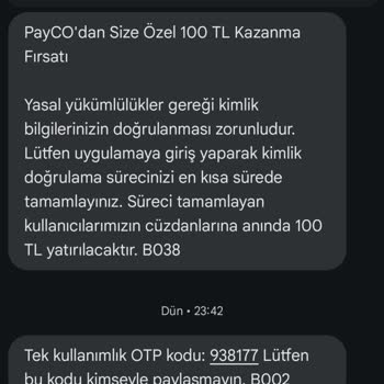 Yanıltıcı Hesap Doğrulama Vaadi