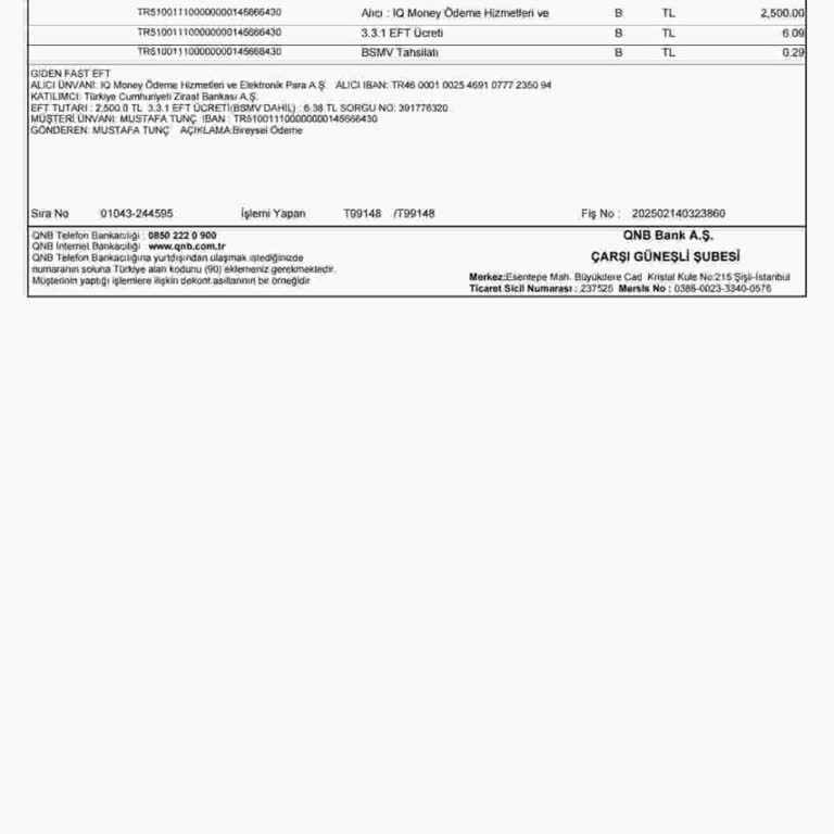 Yanlış Hesaba Yatırılan Paranın İadesi Yapılmıyor