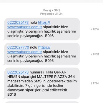 Watsons Online Sipariş Sorunları Ve Teslimat Aksaklıkları