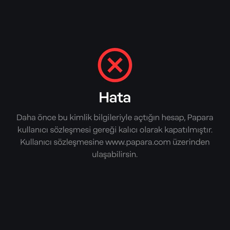 Papara Hesap Giriş Sorunu ve Onaylama Hatası