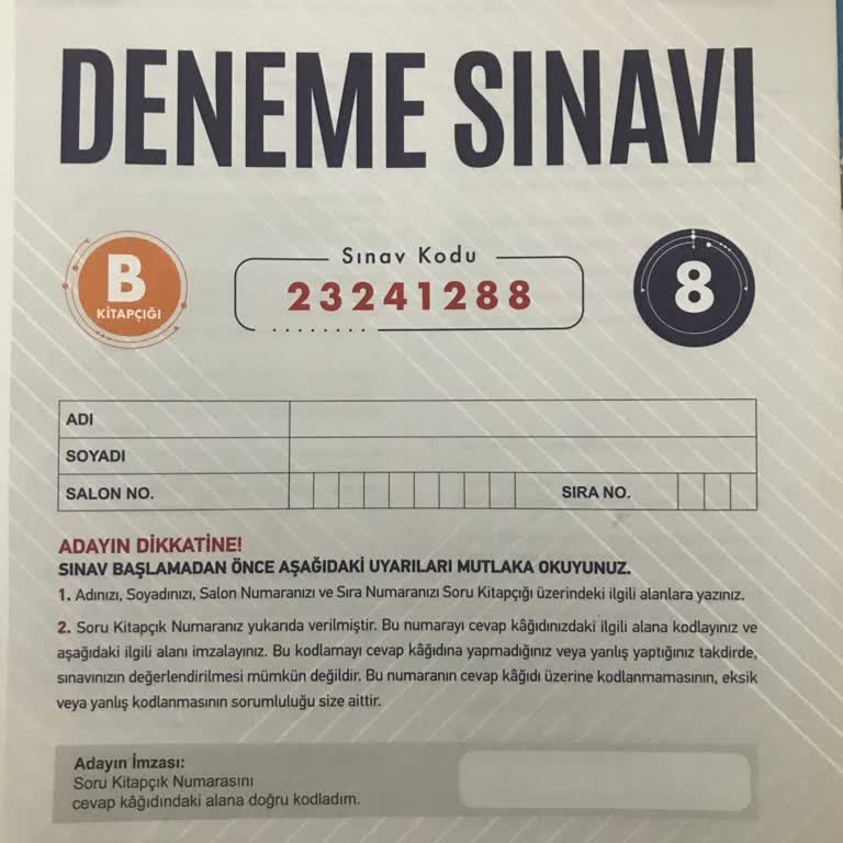 Deneme Cevap Anahtarını Bulamama Sorunu