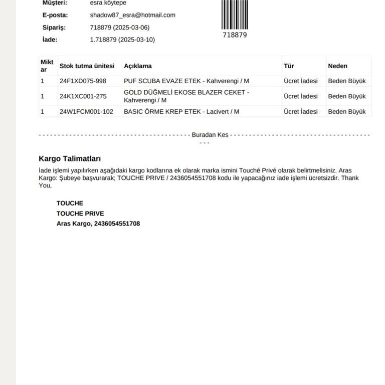 İade Sürecinde Ciddiyetsiz Müşteri Hizmetleri Deneyimi