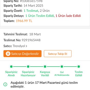 Kusurlu Stanley Termos İadesi Sonrası Mağduriyet