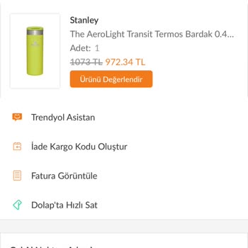 Kusurlu Stanley Termos İadesi Sonrası Mağduriyet