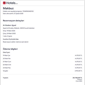 I Booked a 5-Night Hotel in Mecca via Hotels.com But the Hotel Refused My Reservation
