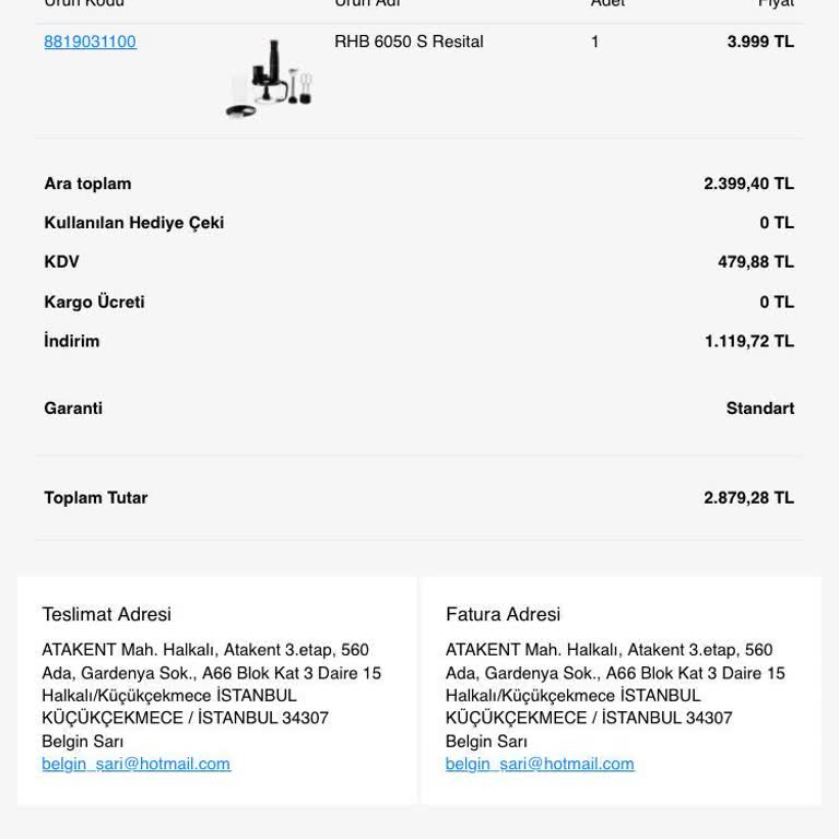 Arçelik Blender: 1 Ayda Motor Değişimi Ve Ters Bağlantı Sorunu