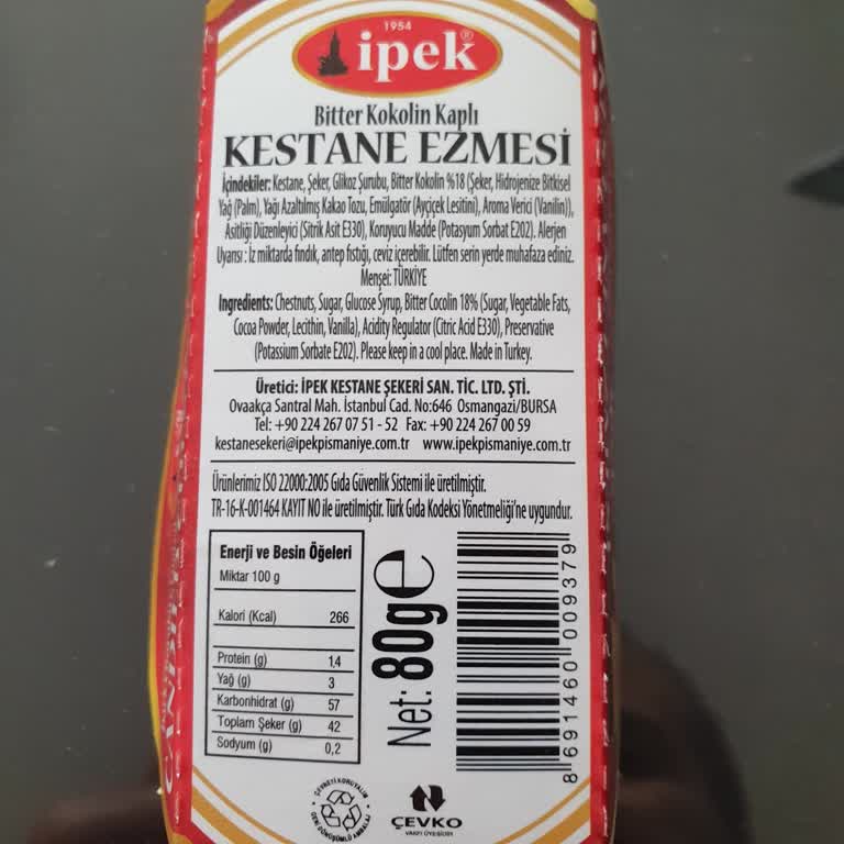 İpek Pişmaniye Geleneksel Lezzet Kestane Ezmesi Hayal Kırıklığına Uğrattı