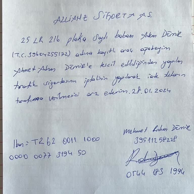 Sigorta İadesi Yapılmayan Trafik Poliçesi Sorunu
