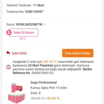 İptal Edilen Ürün Yüzünden Zor Durumda Kaldım