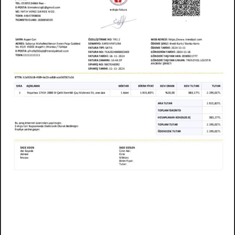 Homend Çay Makinesi İle Yaşanan Sorunlar