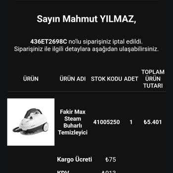 Online Sipariş İptali Ve İletişim Sorunları