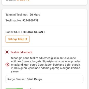 Kargo İadesi Ve Saygısız Çalışma Şekli