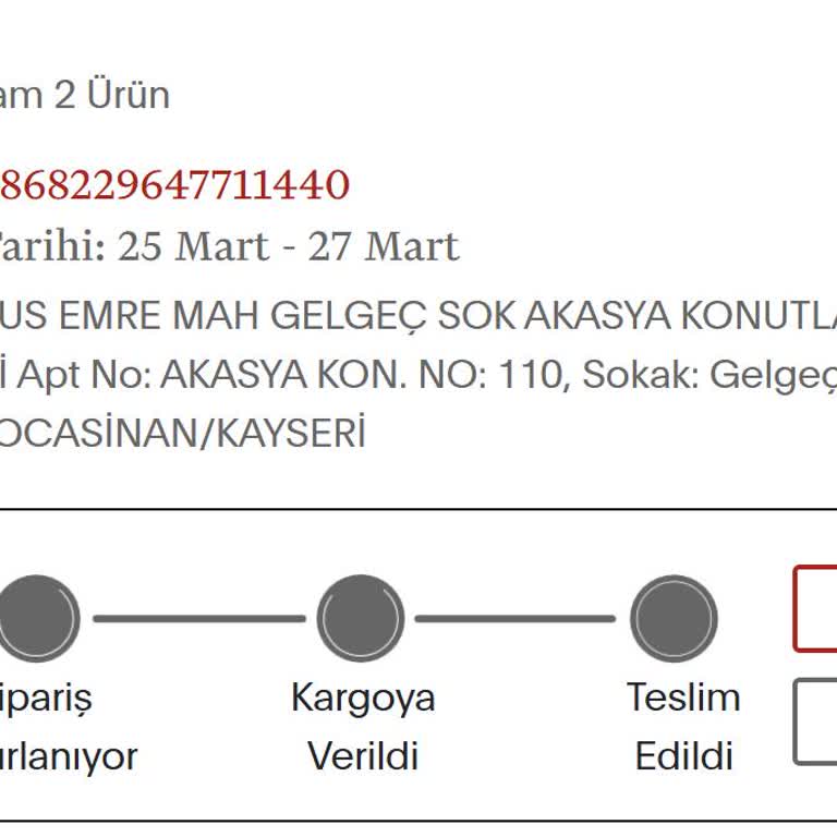 DS Damat'tan Sipariş Verdim, Ürünler Hala Kargolanmadı