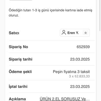 Banayeni'den İade Sorunu: Param Neden Hala Yatmadı?