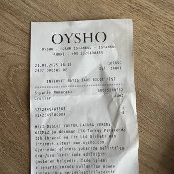 Oysho İade Sürecinde Yaşanan Sorunlar Ve Müşteri Hizmetleri Eksiklikleri