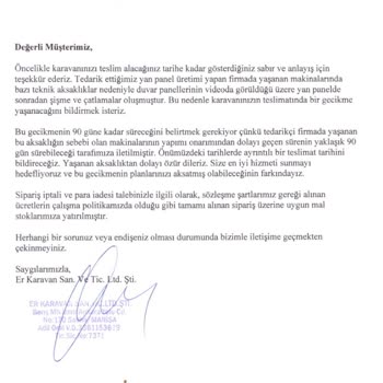 Karavan Siparişi Kabusu: Güvenilmez Firma Ve Bitmeyen Gecikmeler