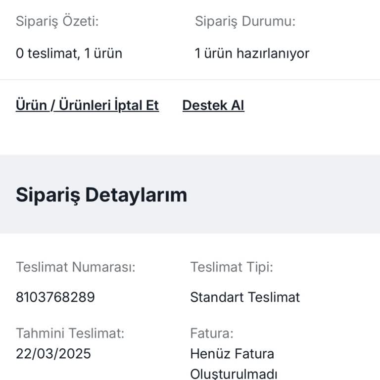 Yataş Yatak Örtüsü Siparişimde Kargo Ve İletişim Sorunu