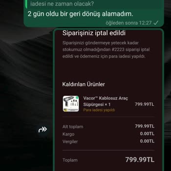 İade Edilmeyen Para Ve Yanıtsız Mesajlar