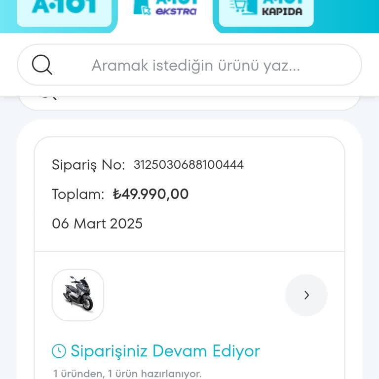 A101 Ekstra'dan Alınan Scooter Teslim Edilmiyor Ve Fatura Kesilmedi