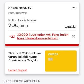 Akbank Mobil Uygulama Taksitli Avans Sorunu