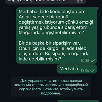 WhatsApp Müşteri Hizmetleri Ve Ürün Değişimi Sürecindeki Zorluklar