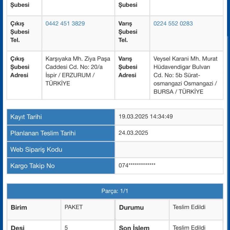 Kargom Başkasına Teslim Edilmiş, Şubeye Ulaşamıyorum