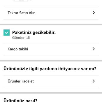 Amazon Siparişimde Gecikme Ve Yanıltıcı Bilgilendirme