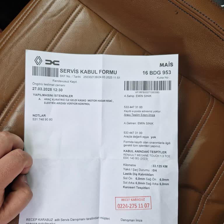 Sıfır Araçta Devir Daim Kayışı Problemi Ve Yetersiz Müşteri Hizmeti