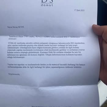 D's Damat Gömlek Kalitesi Ve Müşteri Hizmetleri Sorunu
