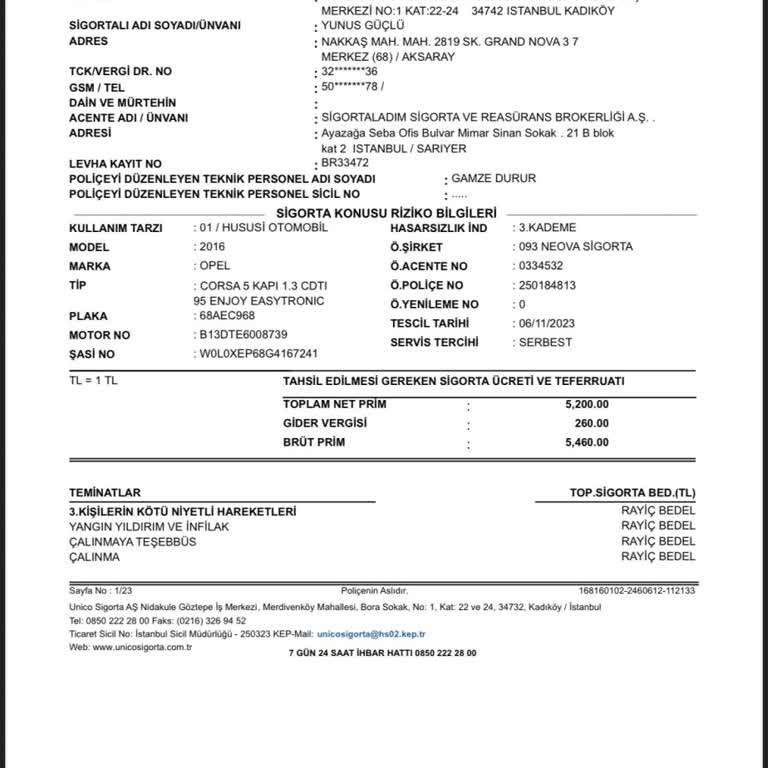 Unico Sigorta İle İletişim Sorunu Ve Eksper Ulaşılmazlığı